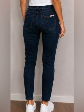Hudson Jeans Girls Lian Blue Crop Cropped Straight Stretchy Skinny Slim Vintage